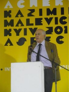 Prof. Andréi Nakov speaking about Polish roots of Kazimir Malevich